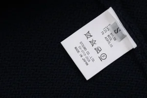 Human Made Polar Bear Intarsia Crewneck Sweater Navy Wash label