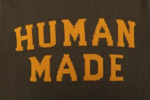 Human Made Polar Bear Intarsia Crewneck Sweater Brown Brand