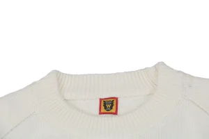 Human Made Tiger Graphic Jacquard Knit Sweater White Collar