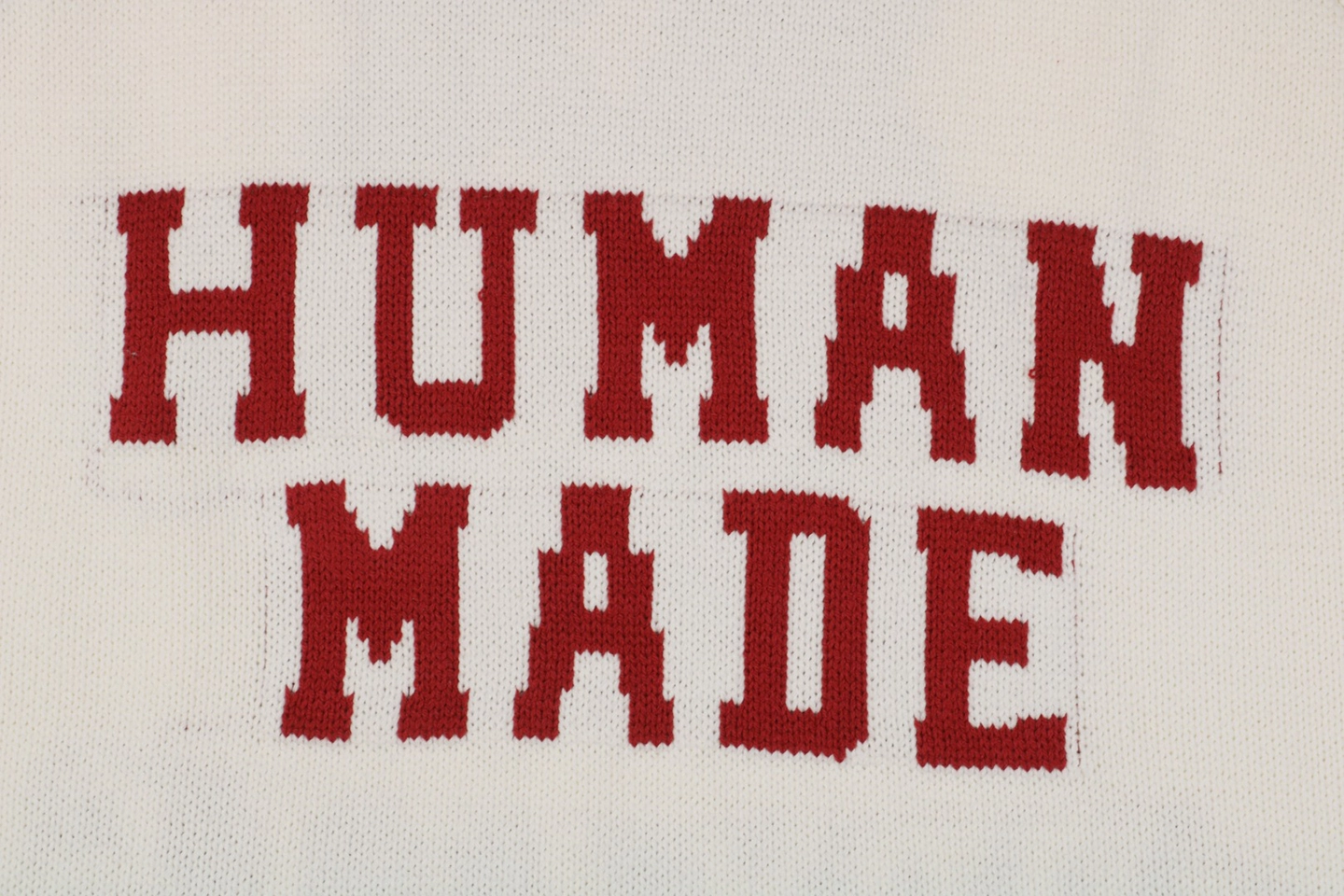 Human Made Tiger Graphic Jacquard Knit Sweater White Front Brand