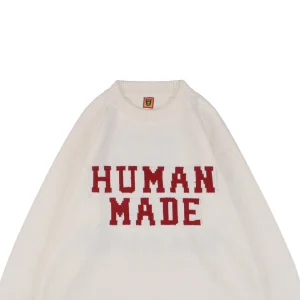 Human Made Tiger Graphic Jacquard Knit Sweater White