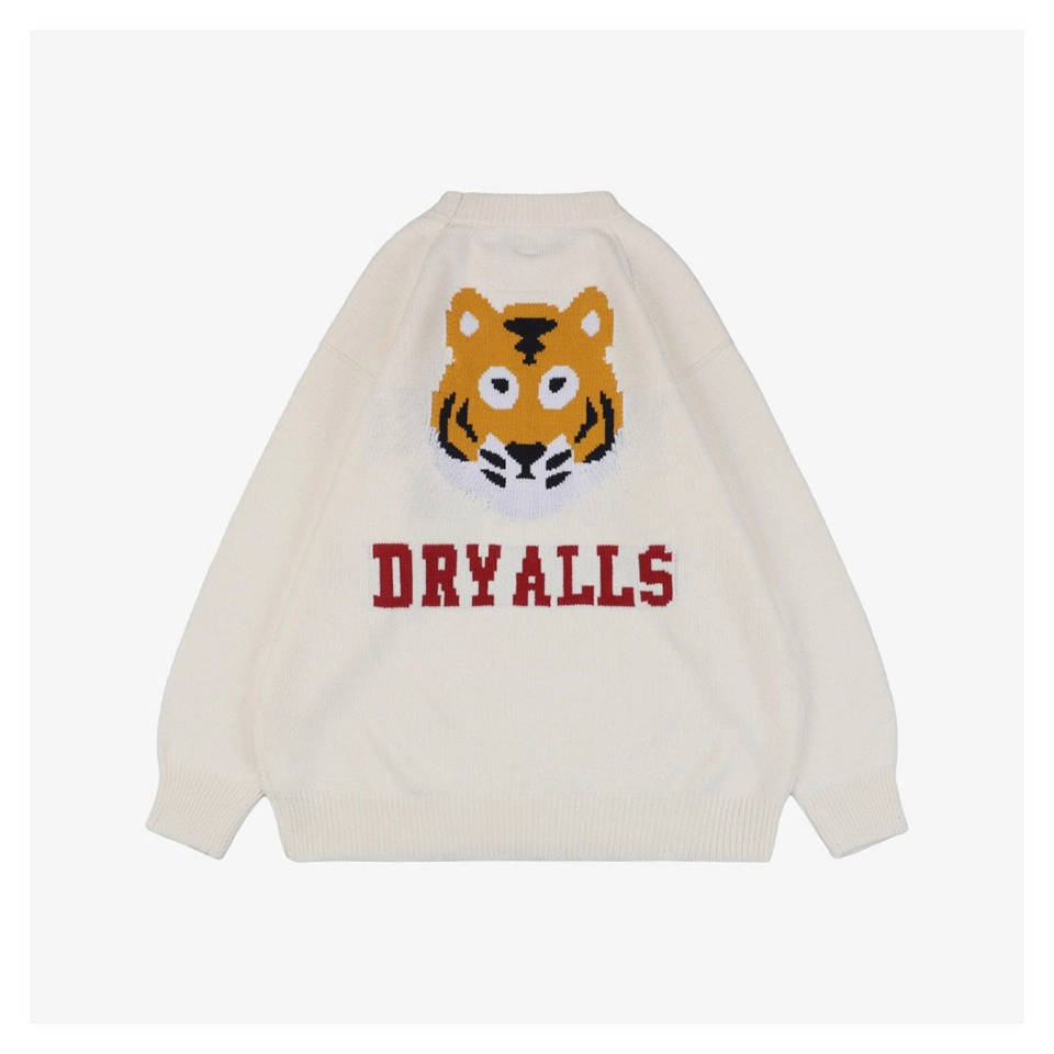 Human Made Tiger Graphic Jacquard Knit Sweater White Back view