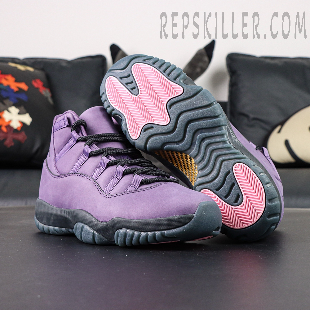 Air Jordan 11 Retro ‘Mojave’ outsole and upper side profile display