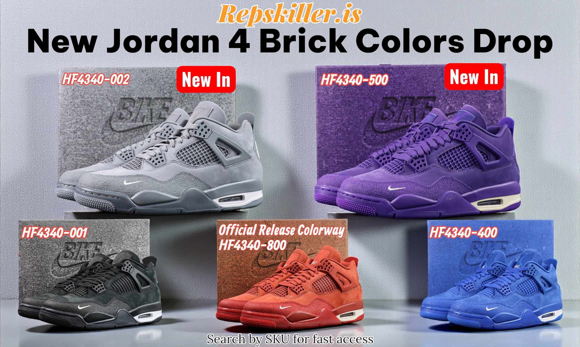 New Jordan 4 Brick Colors