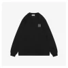 L Anagram Embroidered Cotton Sweatshirt (Black/White)