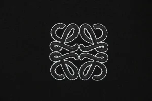 L Anagram Embroidered Cotton Sweatshirt Black Brand