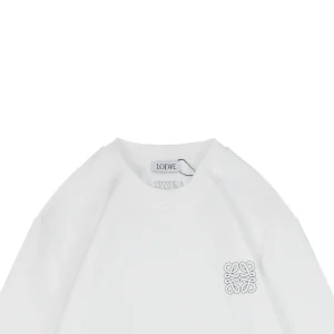 L Anagram Embroidered Cotton Sweatshirt White