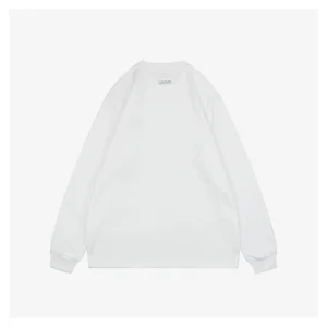 L Anagram Embroidered Cotton Sweatshirt White Back view