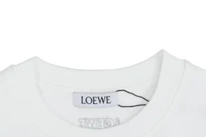 L Anagram Embroidered Cotton Sweatshirt White Collar