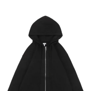 L Back Embossed Anagram Wool Hoodie Jacket