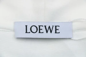 L ON Logo Patch Pocket Hoodie White Brand label