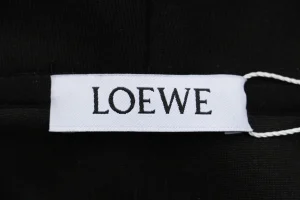 L ON Logo Patch Pocket Hoodie Black Brand label