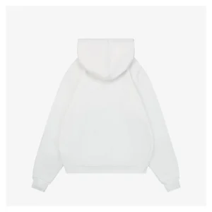 L ON Logo Patch Pocket Hoodie White Back view