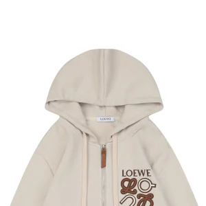 L x ON Logo Hooded Jacket Beige
