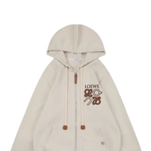 L x ON Logo Hooded Jacket Beige