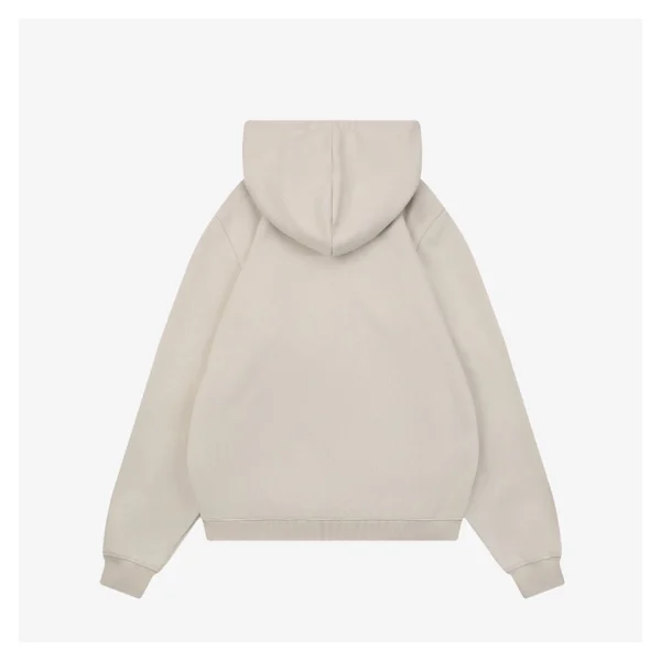 L x ON Logo Hooded Jacket Beige Back view