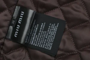 MM Dark Green Plaid Quilted Padded Jacket Wash label