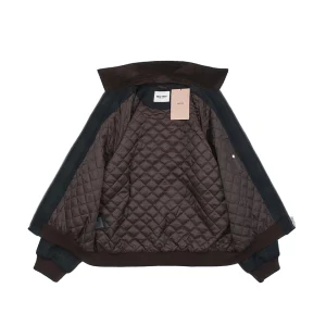 MM Dark Green Plaid Quilted Padded Jacket Lining