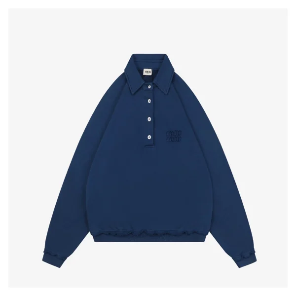 MM Klein Blue Polo Sweatshirt Front view