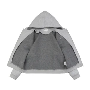 MM Letter Patch Air Cotton Hoodie Jacket Lining