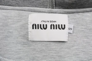 MM Letter Patch Air Cotton Hoodie Jacket Brand label