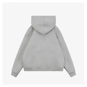 MM Letter Patch Air Cotton Hoodie Jacket Back view