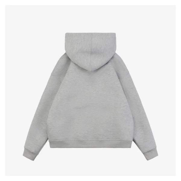 MM Letter Patch Air Cotton Hoodie Jacket Back view
