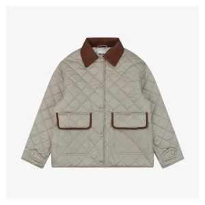 MM Quilted Diamond Pattern Cotton Jacket Front view