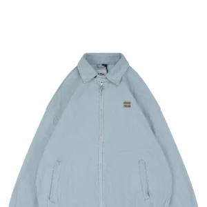 MM Striped Denim Logo Embroidered Jacket