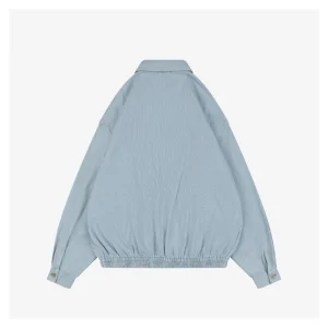 MM Striped Denim Logo Embroidered Jacket Back view