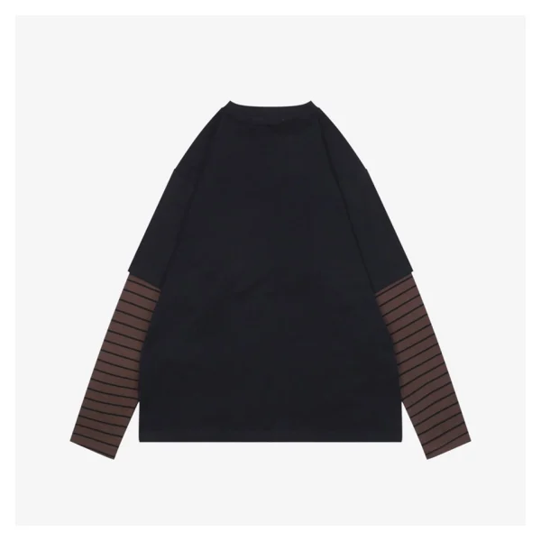 MM Striped Panel Cotton Polo Shirt Back view