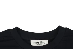 MM Striped Panel Cotton Polo Shirt Collar