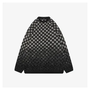 Maison Margiela Pixel Snowflake Check Crewneck Sweater Front view