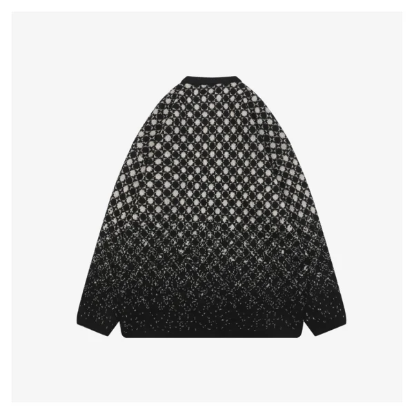 Maison Margiela Pixel Snowflake Check Crewneck Sweater Back view