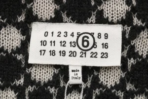 Maison Margiela Pixel Snowflake Check Crewneck Sweater Brand label