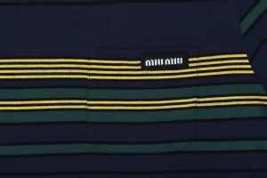 Miu Miu Automne Yellow & Green Striped T-Shirt7.jpeg