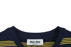 Miu Miu Automne Yellow & Green Striped T-Shirt9.jpeg