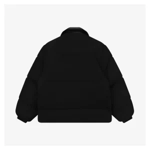 Miu Miu Leather-Collar Logo Down Jacket Back view