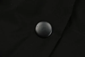 Miu Miu Leather-Collar Logo Down Jacket Button