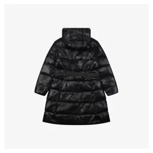 Moncler Bellevue Belted Hooded Down Coat #MT-2009 Black Back view