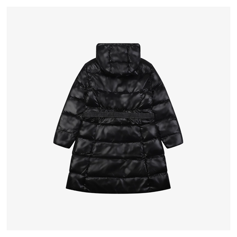 Moncler Bellevue Belted Hooded Down Coat #MT-2009 Black Back view