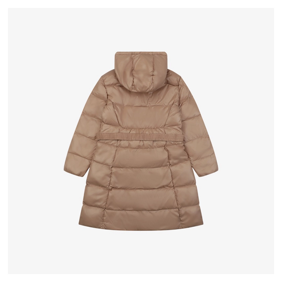 Moncler Bellevue Belted Hooded Down Coat #MT-2009 Brown back view