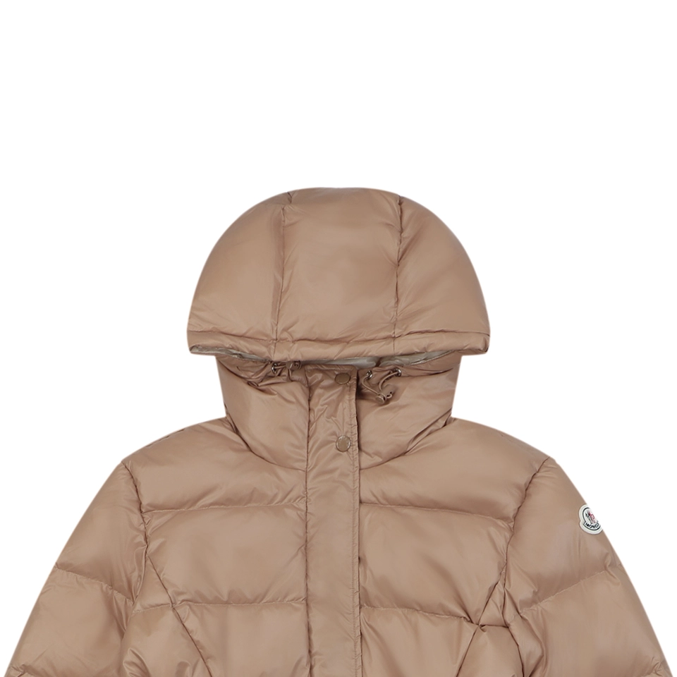 Moncler Bellevue Belted Hooded Down Coat #MT-2009 Brown