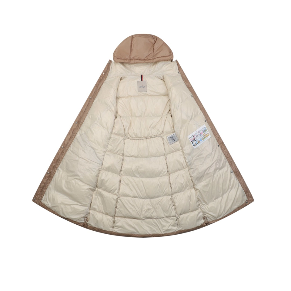 Moncler Bellevue Belted Hooded Down Coat #MT-2009 Brown Lining