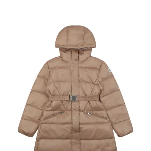 Moncler Bellevue Belted Hooded Down Coat #MT-2009 Brown