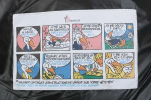 Moncler Bouvaque Tricolor Stripe Stand Collar Down Jacket Black