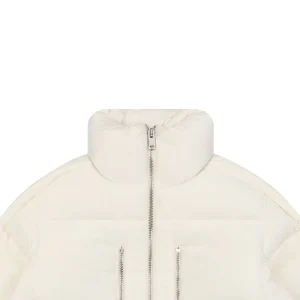 Mxxcler Jayel Triple-Zip Down Jacket White