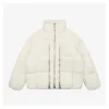Mxxcler Jayel Triple-Zip Down Jacket (White/Black)