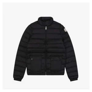 Moncler Lans Lightweight Quilted Down Jacket #MT-529 Black Front view