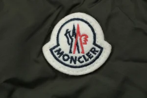 Moncler Ribbed Panel Arm Logo Hooded Down Jacket #MT-188 Green Brand label